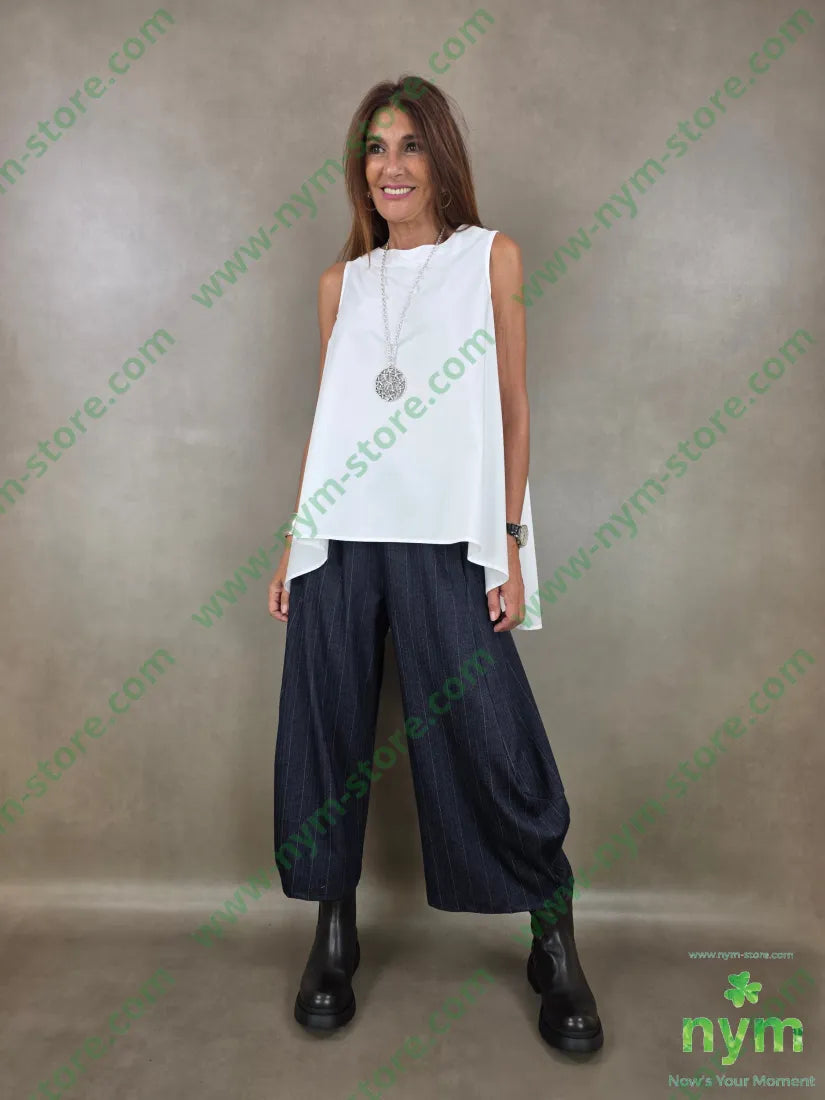 tunica trapezio dietro di cotone 100co - CAMICIA