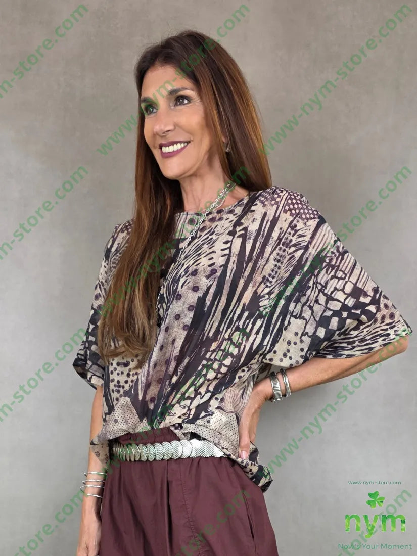 tunica trasparente afro 43co43pa14tc - U / BORDO / PE26 - CAMICIA