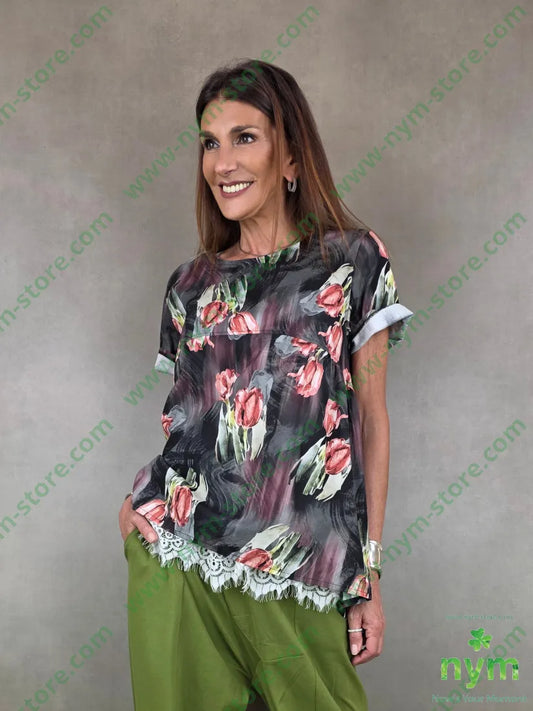tunica tulipani cotone 97co3ea - U / BORDO / PE26 - CAMICIA