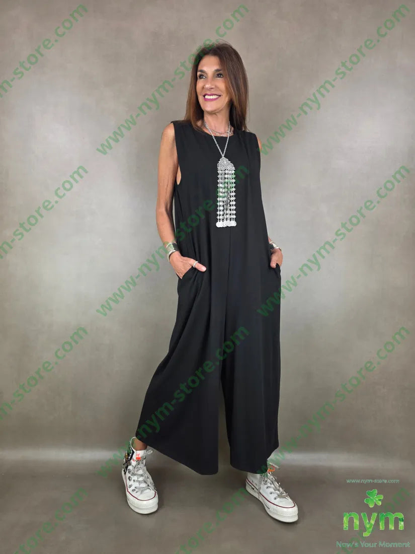 tuta maglina abbottonata dietro 94co6ea - U / NERO / PE26 - ABITO