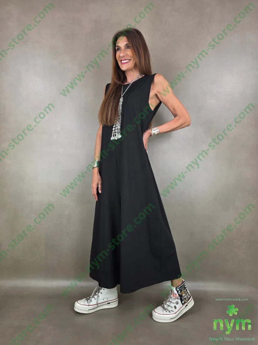 tuta maglina abbottonata dietro 94co6ea - U / NERO / PE26 - ABITO